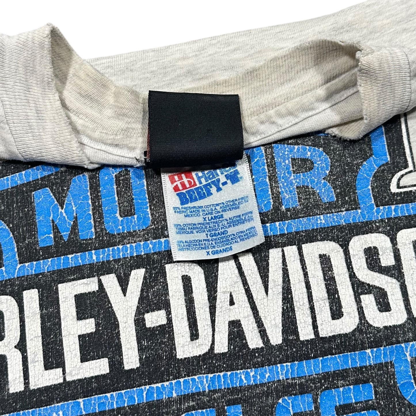 1990s Vintage Harley Davidson Blue Flame Longsleeves