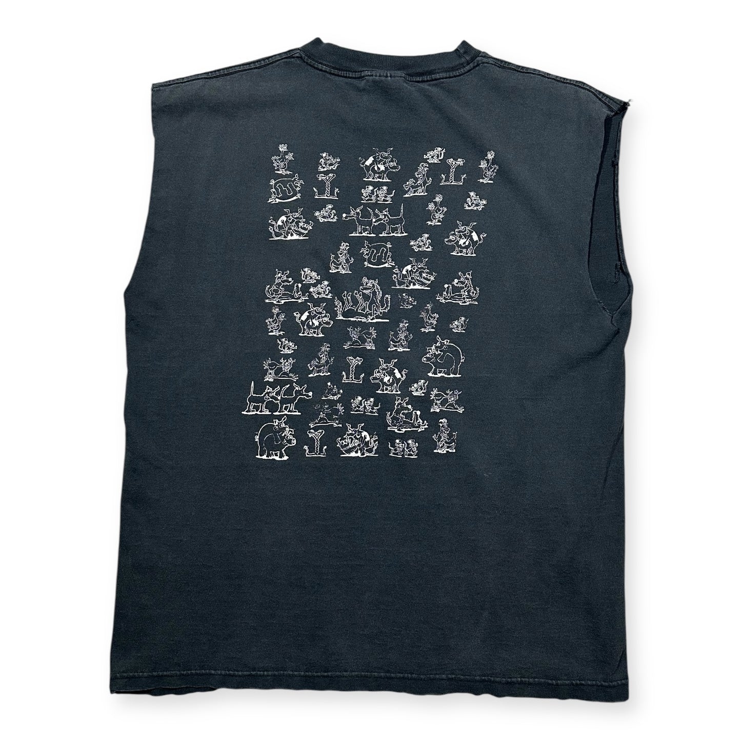 1990s Vintage Animal Sex Cutoff Shirt