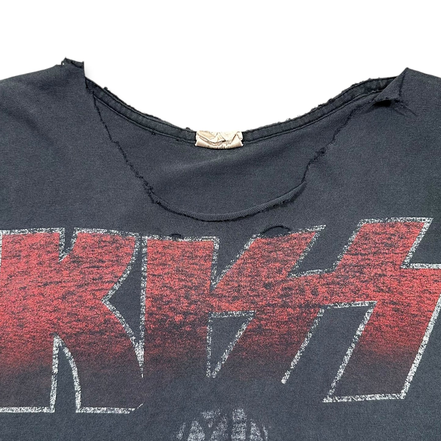 1990s Vintage Kiss Cutoff Shirt