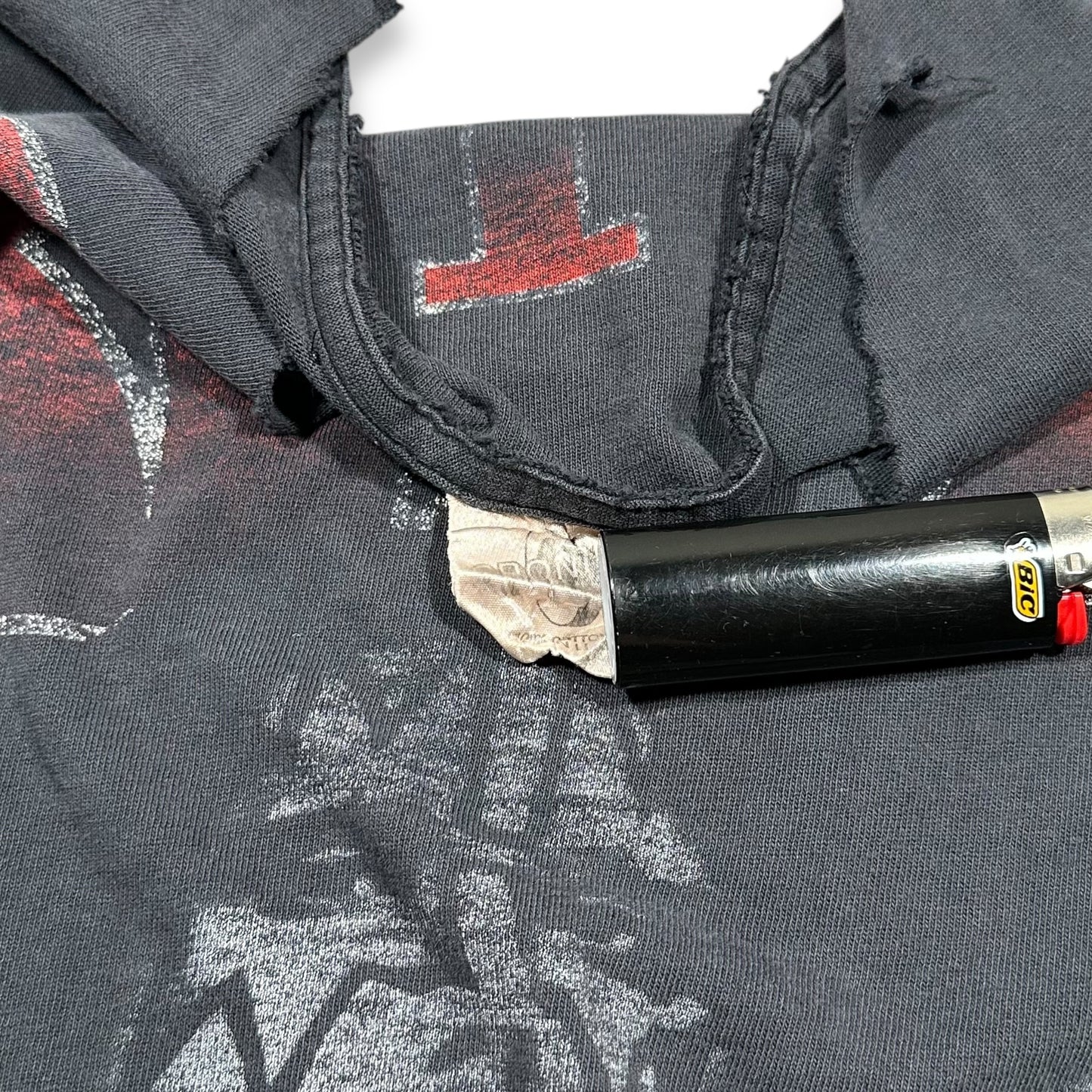 1990s Vintage Kiss Cutoff Shirt