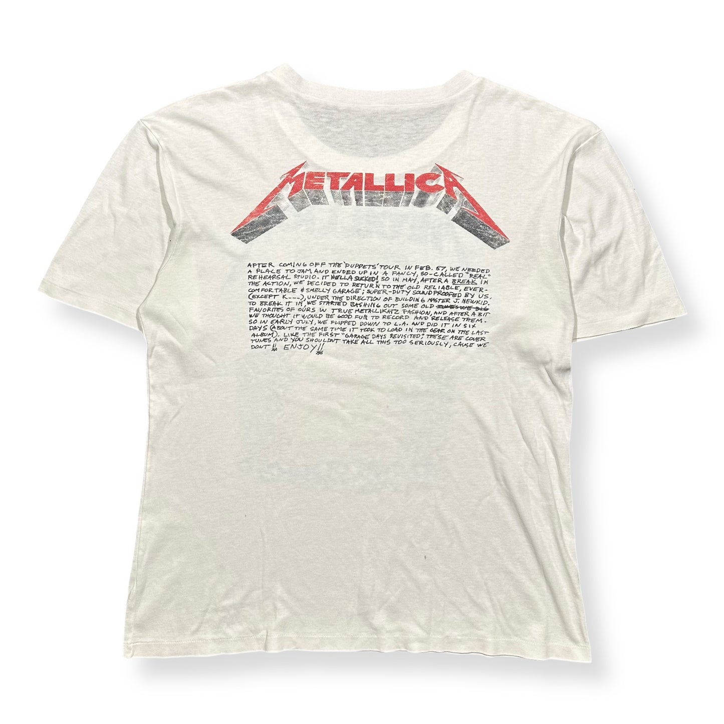 1980s Vintage Metallica "Crash Course In Brain Surgery" Shirt