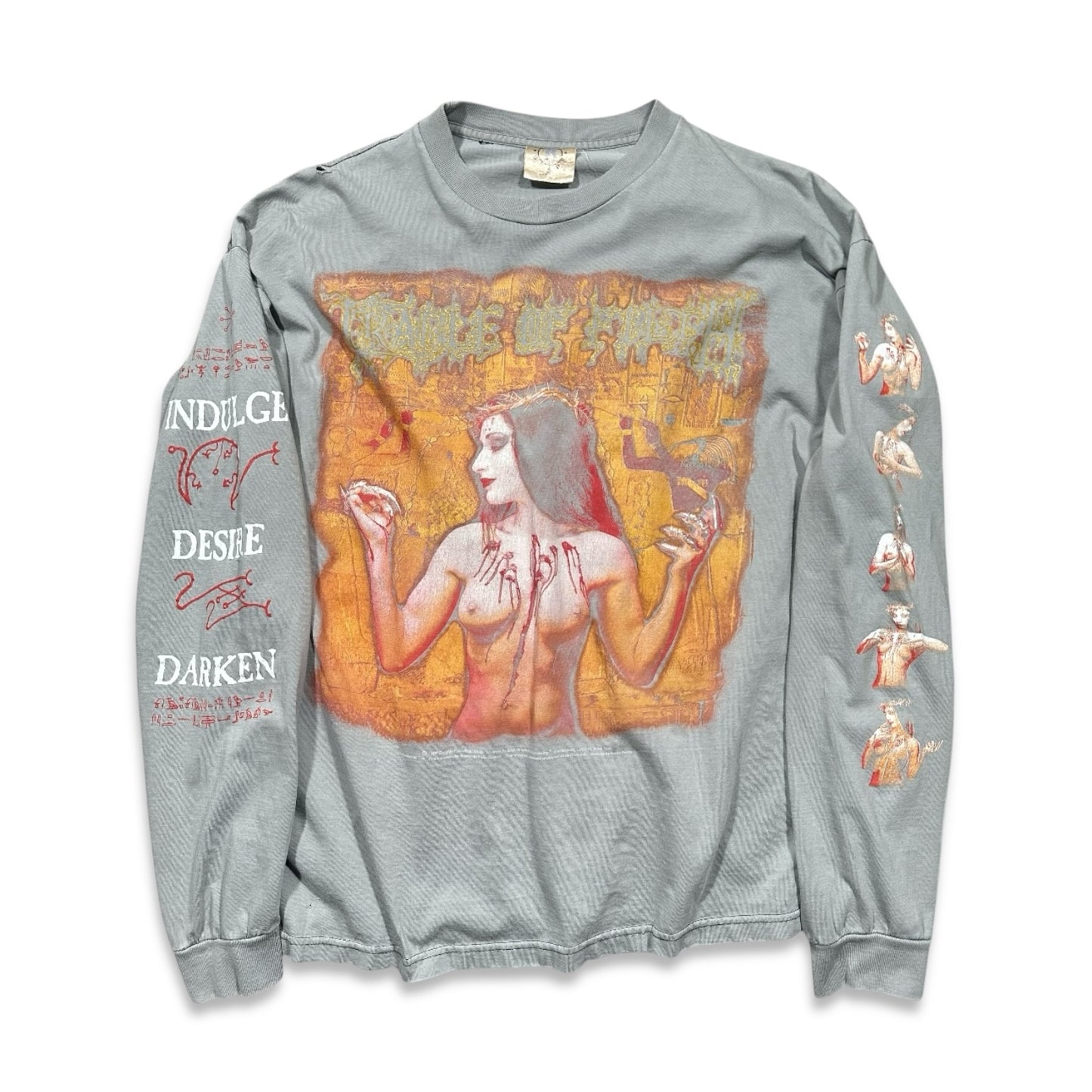 1990s Vintage Cradle Of Filth "Praise The Whore" Longsleeves Shirt