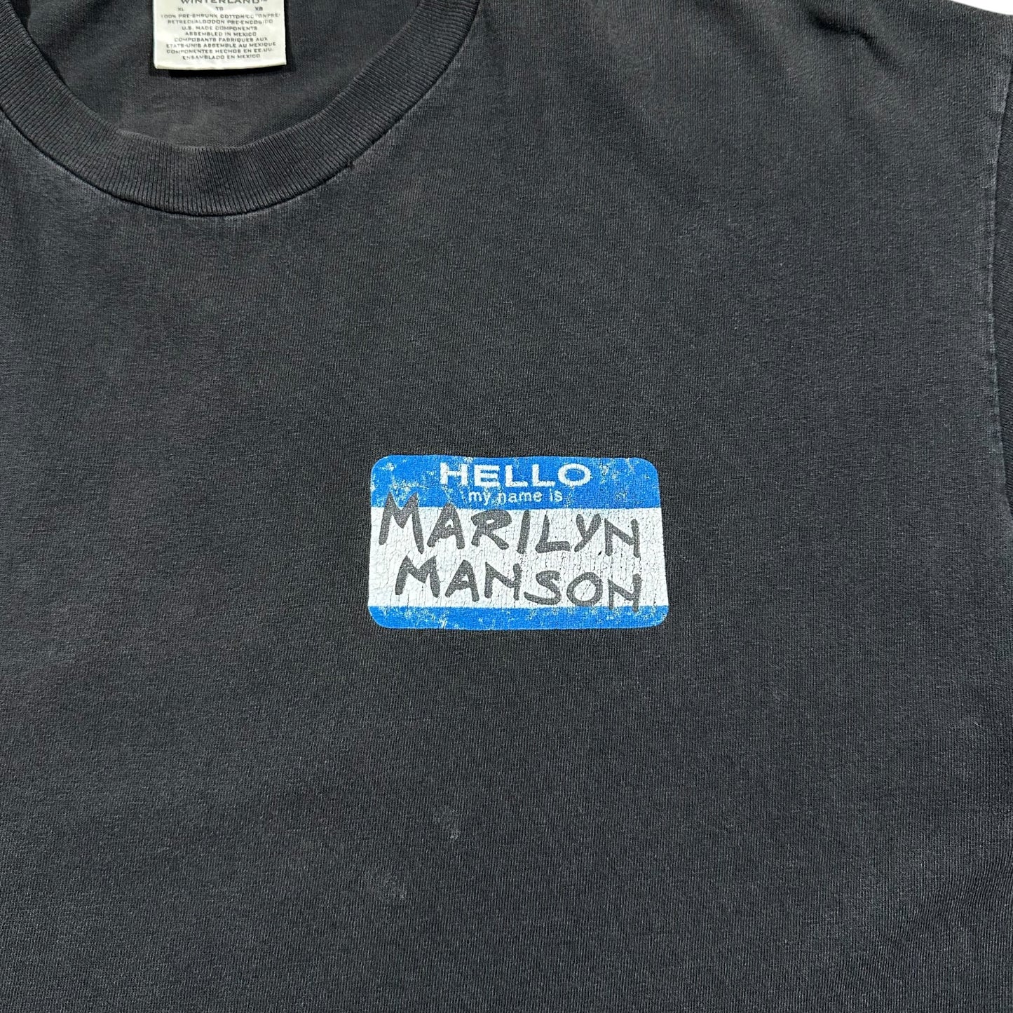 1998 Vintage Marilyn Manson "Name Tag" Shirt