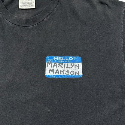 1998 Vintage Marilyn Manson "Name Tag" Shirt