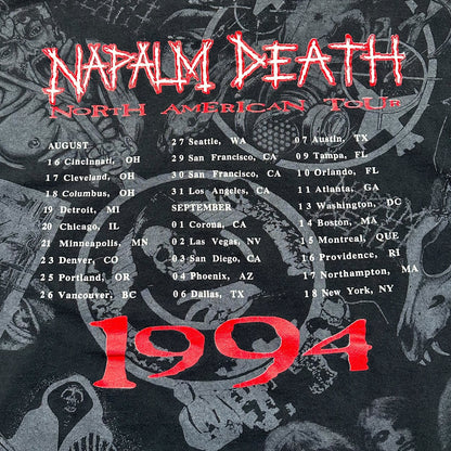 1994 Vintage Napalm Death North American Tour AOP Shirt