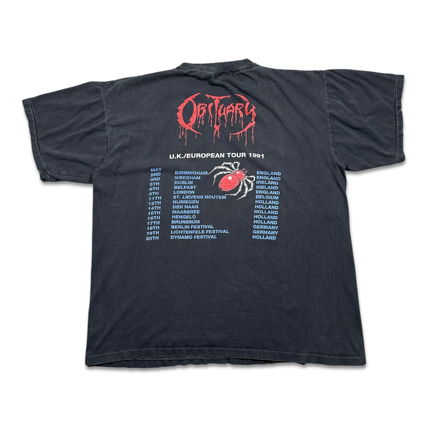 1991 Vintage Obituary UK/European Tour Shirt