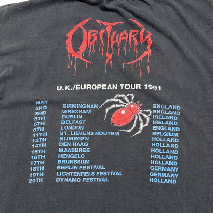 1991 Vintage Obituary UK/European Tour Shirt
