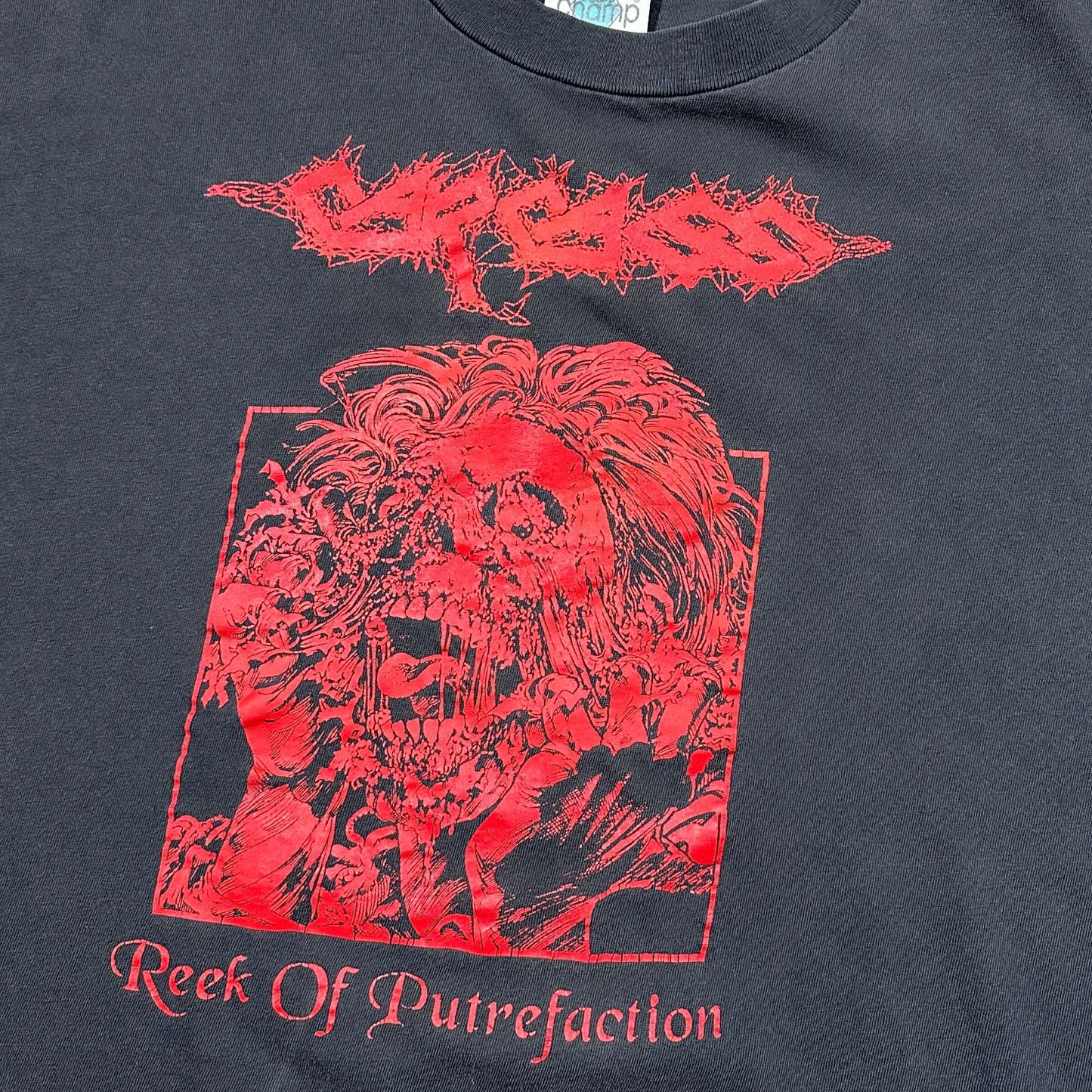 1990s Vintage Carcass "Reek Of Putrefaction" Shirt