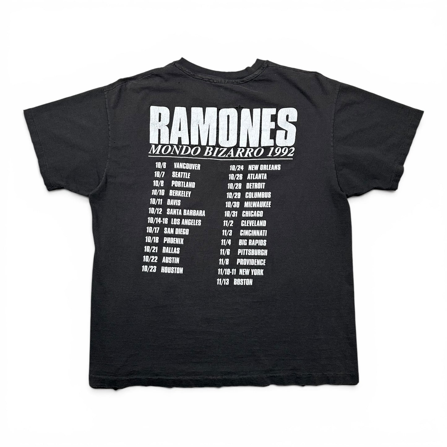 1992 Vintage Ramones "Mondo Bizarro" Tour Shirt