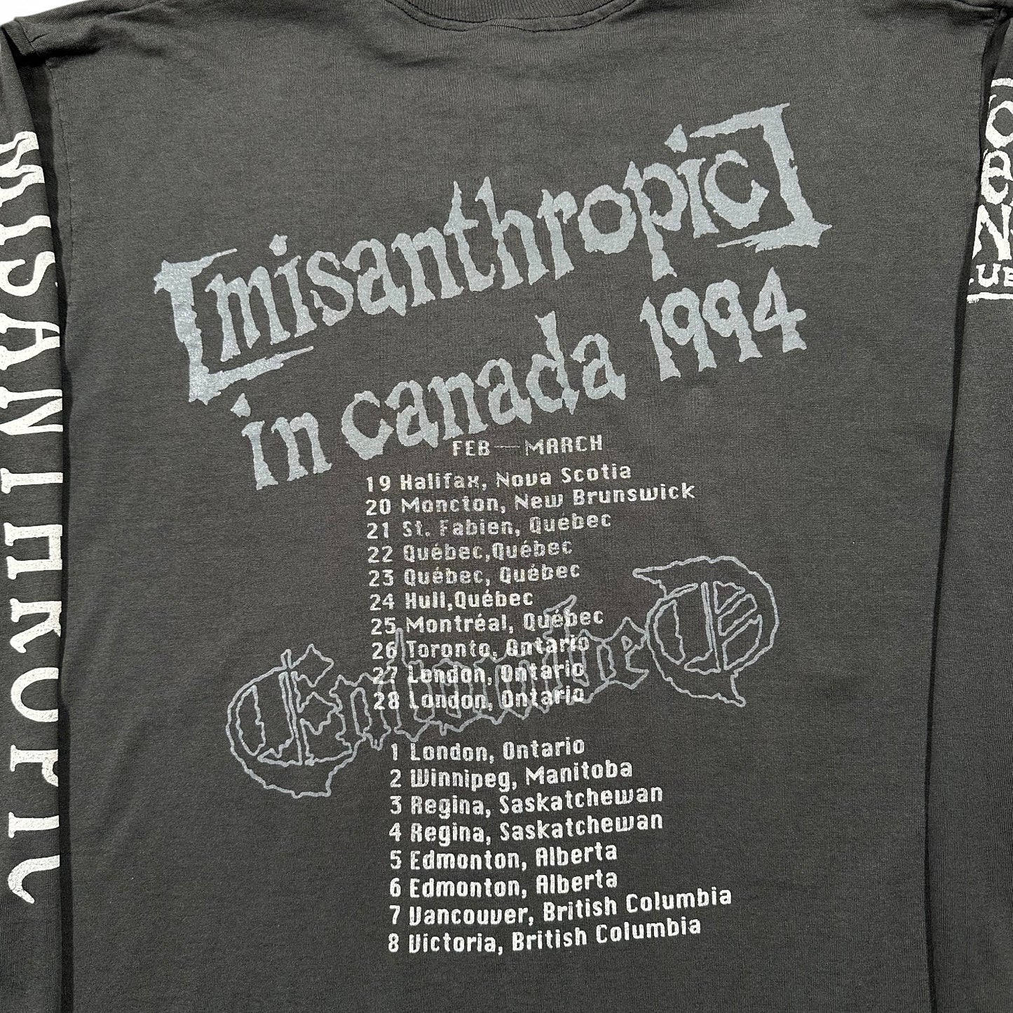 1994 Vintage Entombed "Misanthropic" Tour Longsleeve Shirt