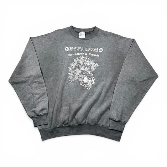 1990s Vintage Beer City Skateboard & Records Crewneck