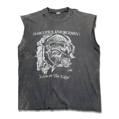 1990s Vintage Narcotics Enforcement Cutoff Shirt