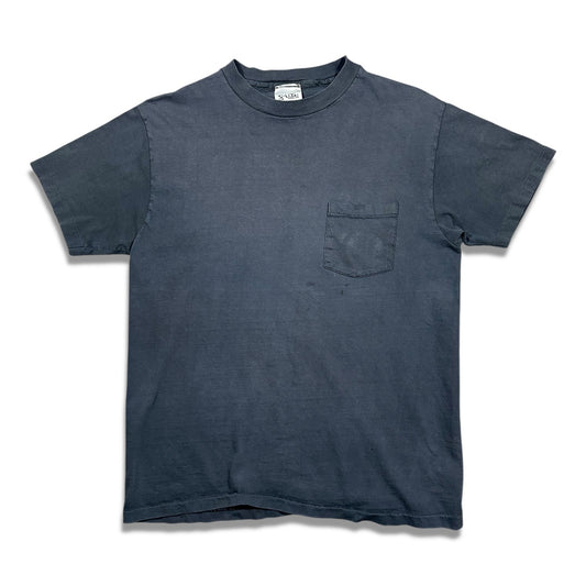 Smudge Vintage Blank Tee All Black Pocket SS1