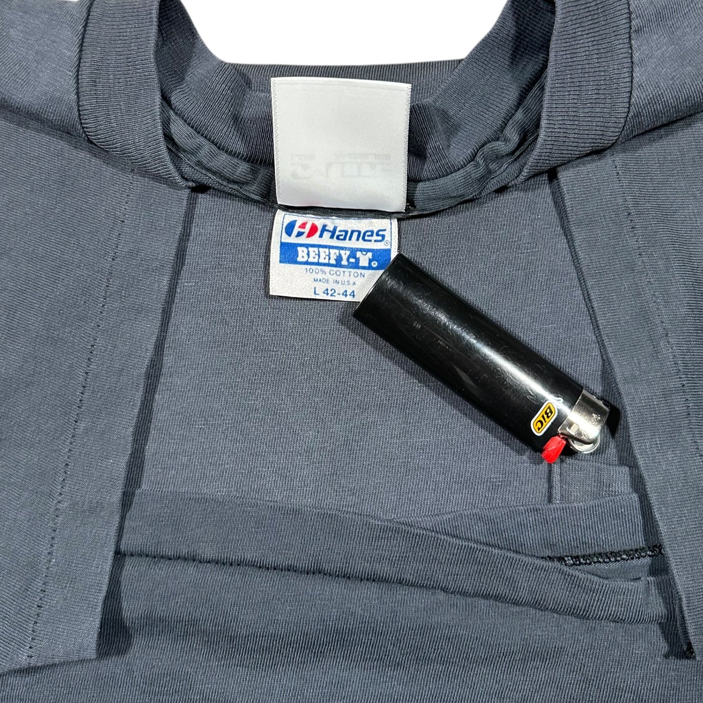 Smudge Vintage Blank Tee All Black Pocket SS1