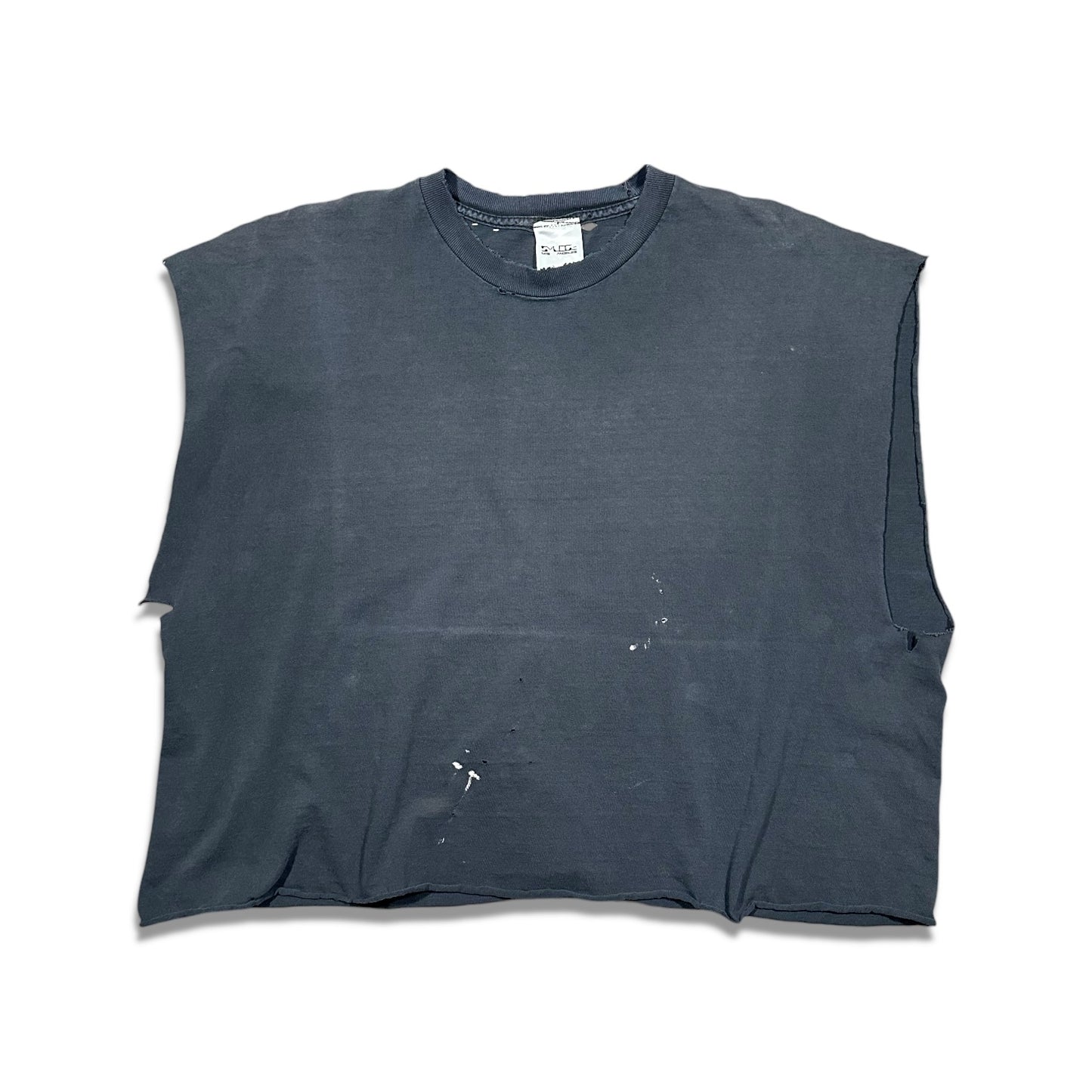 Smudge Vintage Blank Tee All Black Cutoff