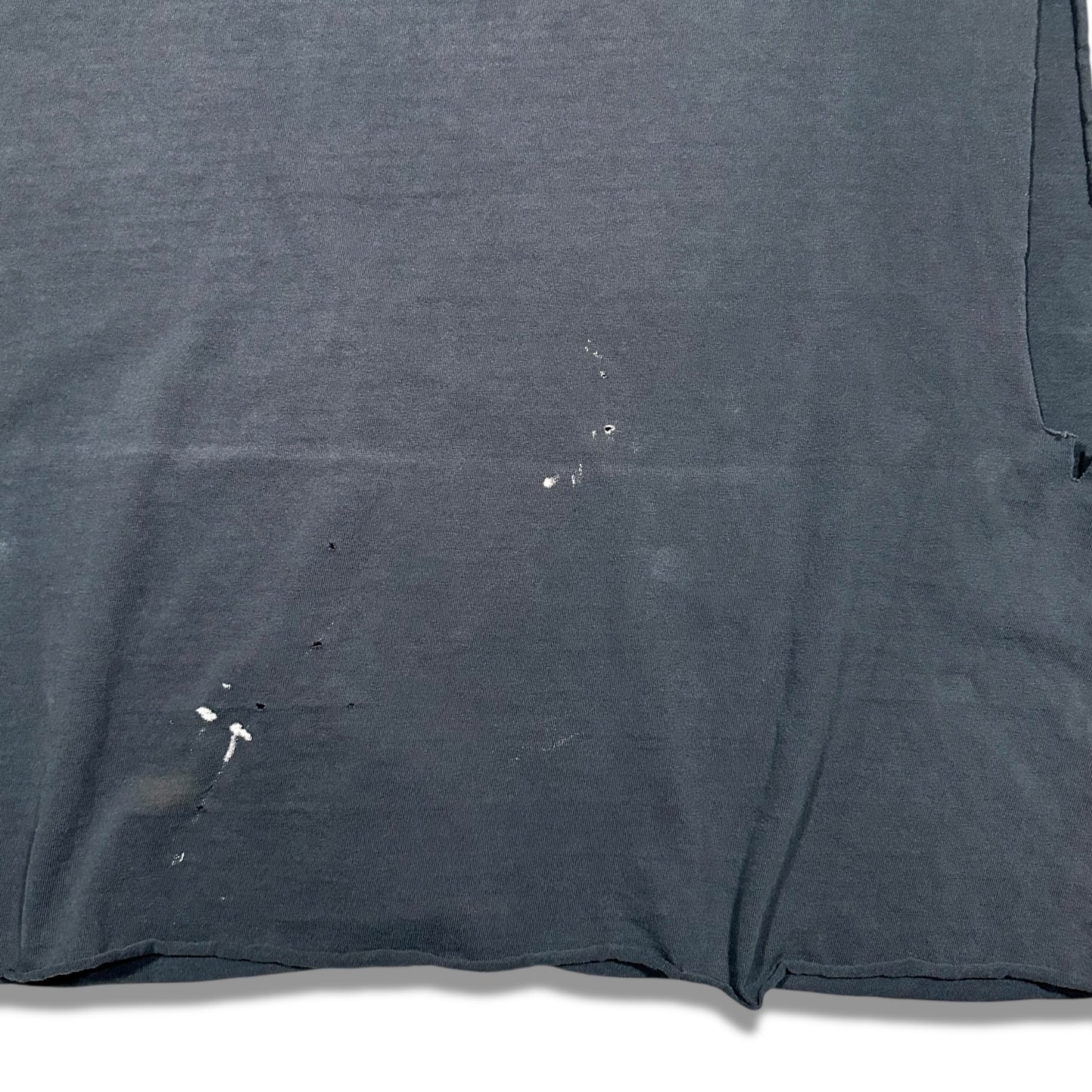 Smudge Vintage Blank Tee All Black Cutoff