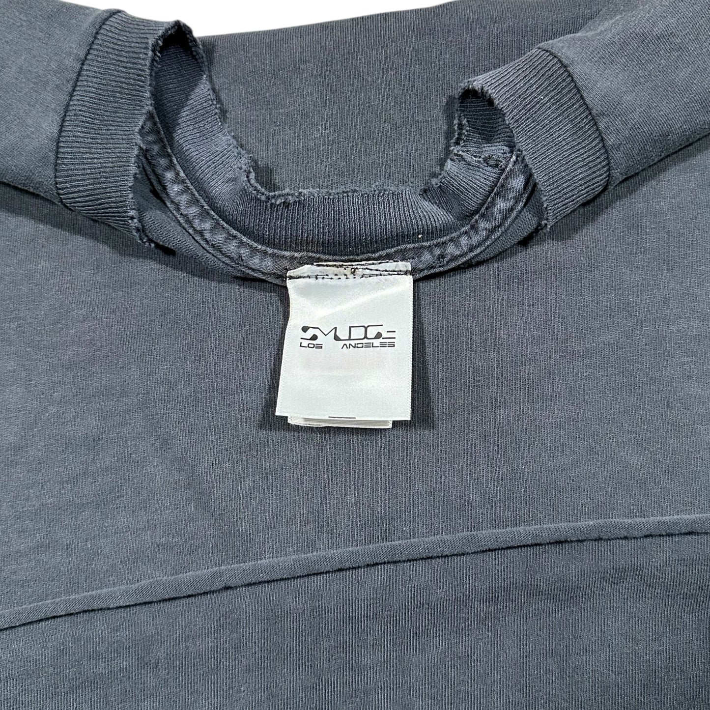 Smudge Vintage Blank Tee All Black Cutoff