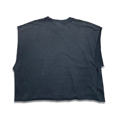 Smudge Vintage Blank Tee All Black Cutoff