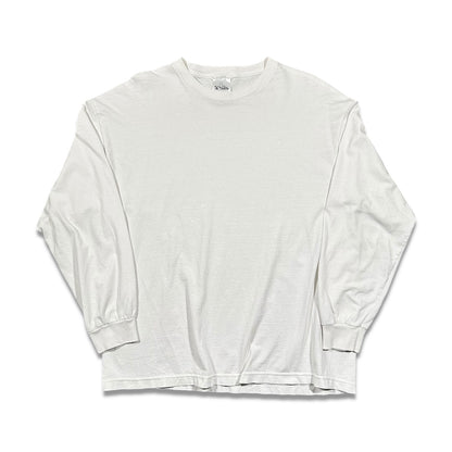 Smudge Vintage Blank Tee White LS1