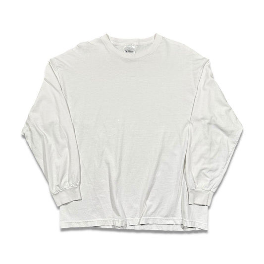 Smudge Vintage Blank Tee White LS1