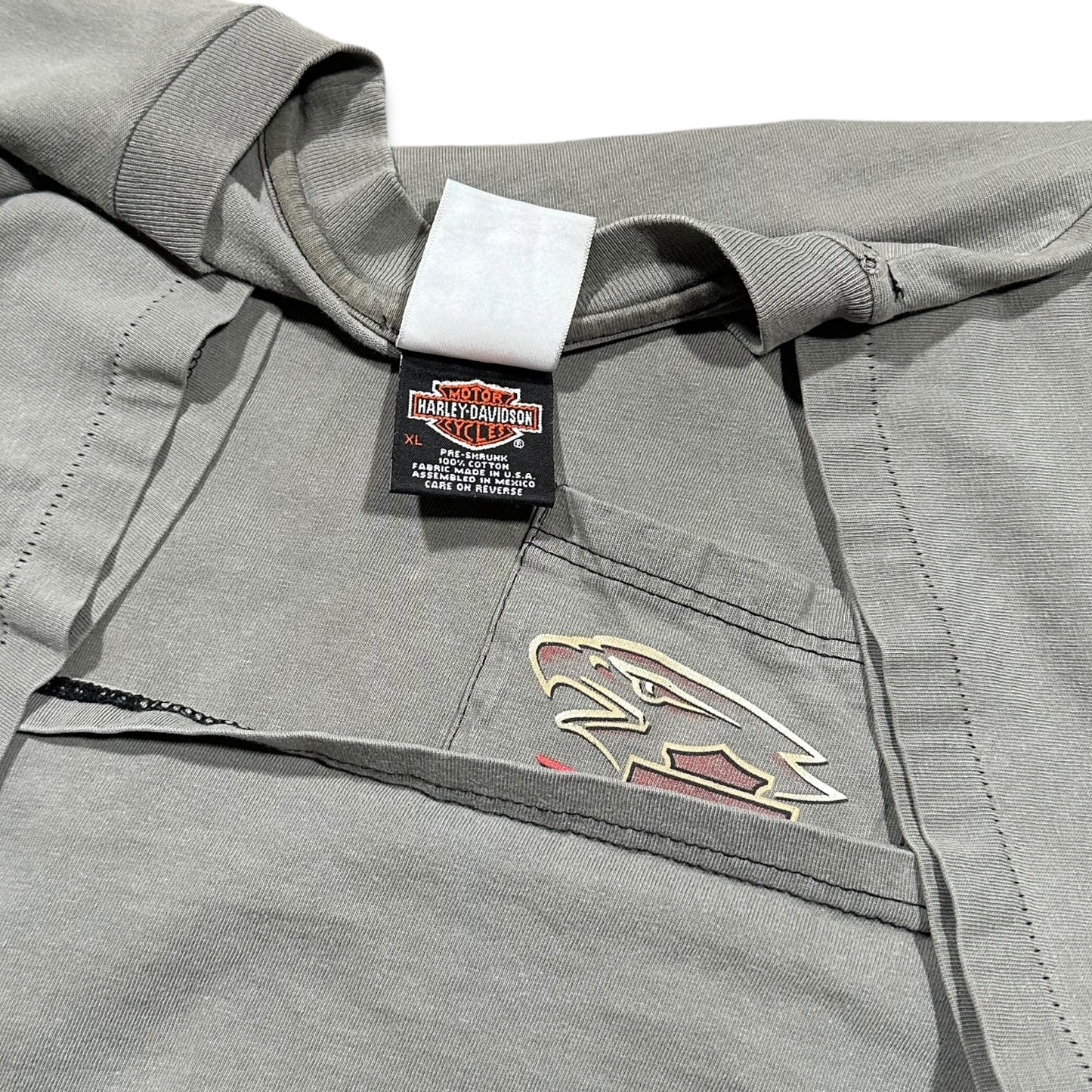 Smudge Vintage Simple Print Uniform Tee Harley Davidson