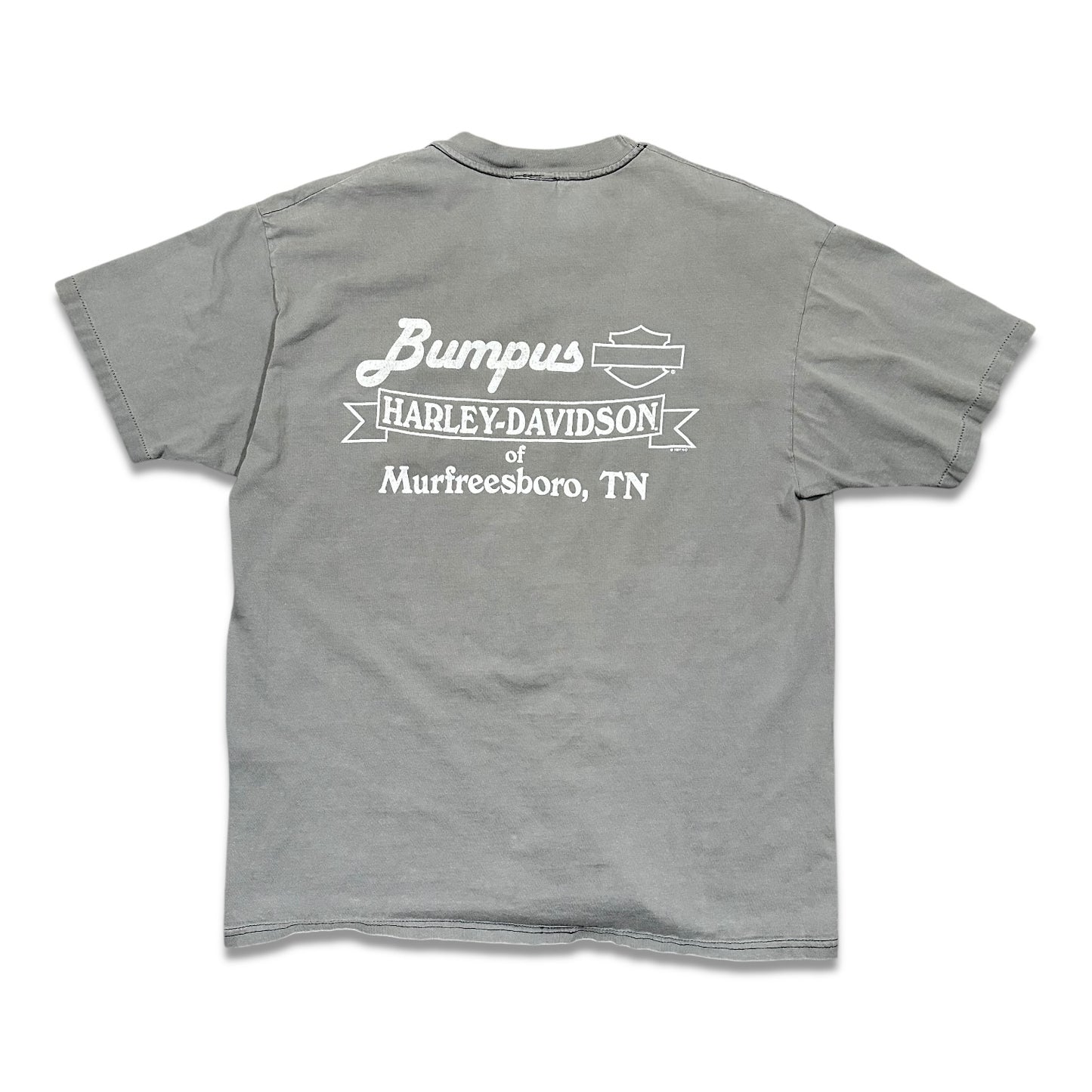 Smudge Vintage Simple Print Uniform Tee Harley Davidson