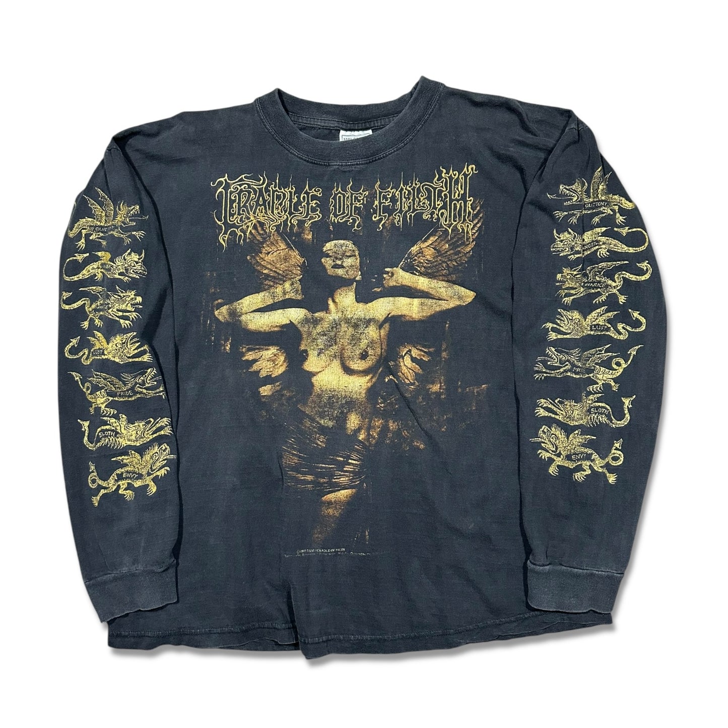 1990s Vintage Cradle Of Filth "Martyred For Mortal Sin" Longsleeves Shirt