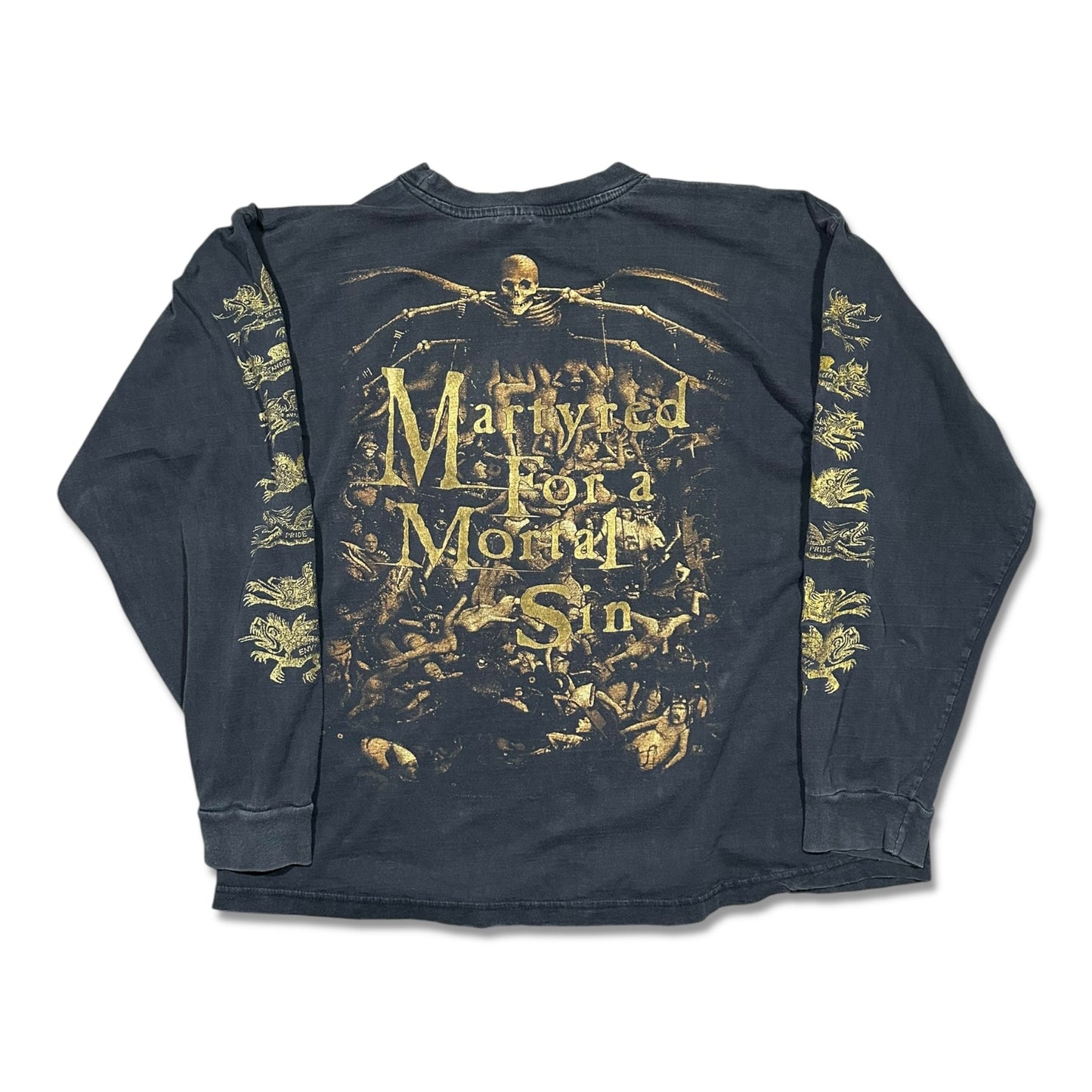 1990s Vintage Cradle Of Filth "Martyred For Mortal Sin" Longsleeves Shirt