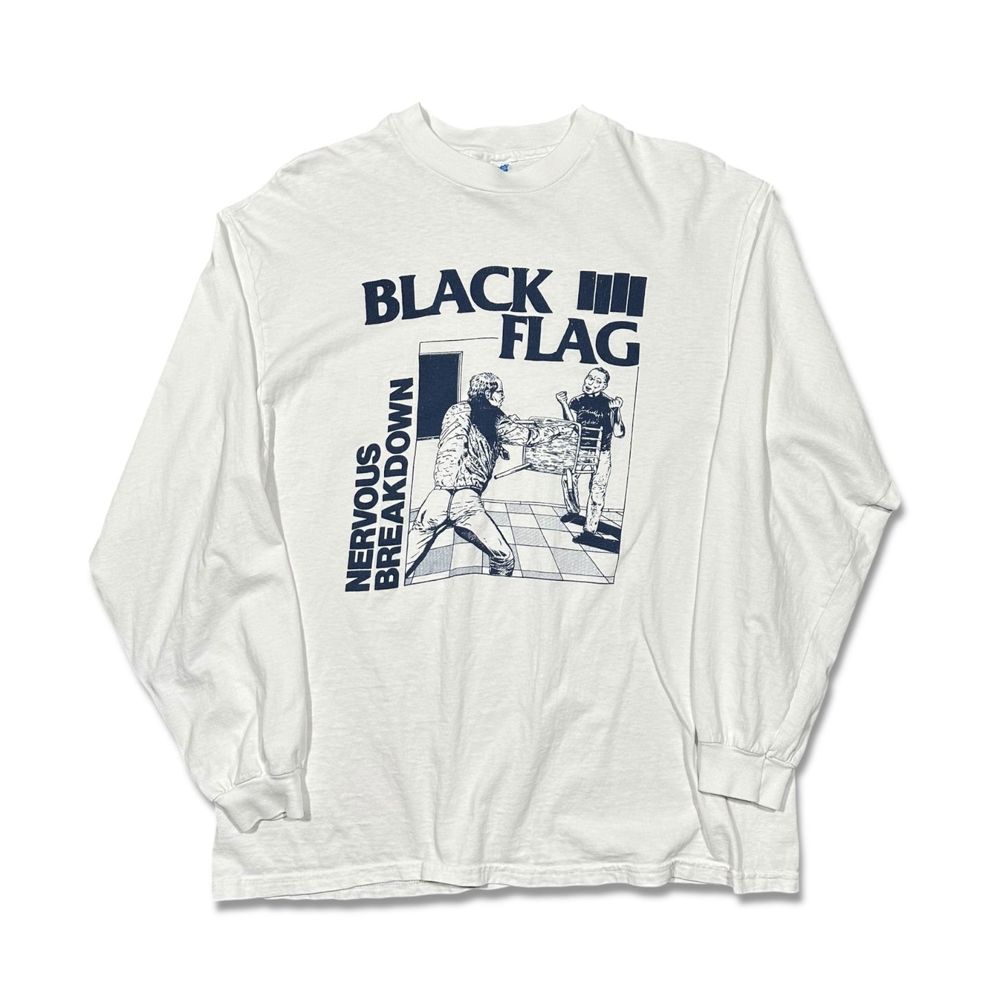 1990s Vintage Black Flag "Nervous Breakdown" Long Sleeves Shirt