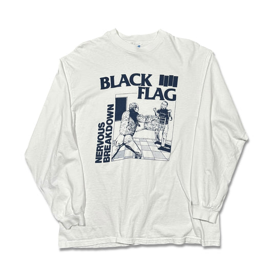 1990s Vintage Black Flag "Nervous Breakdown" Long Sleeves Shirt