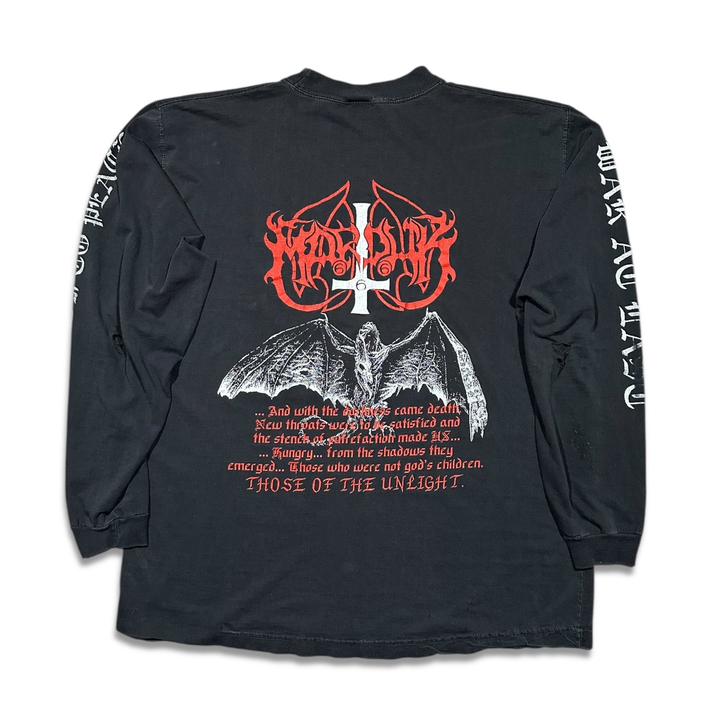 1990s Vintage Marduk "Those Of The Unlight" Longsleeves Shirt