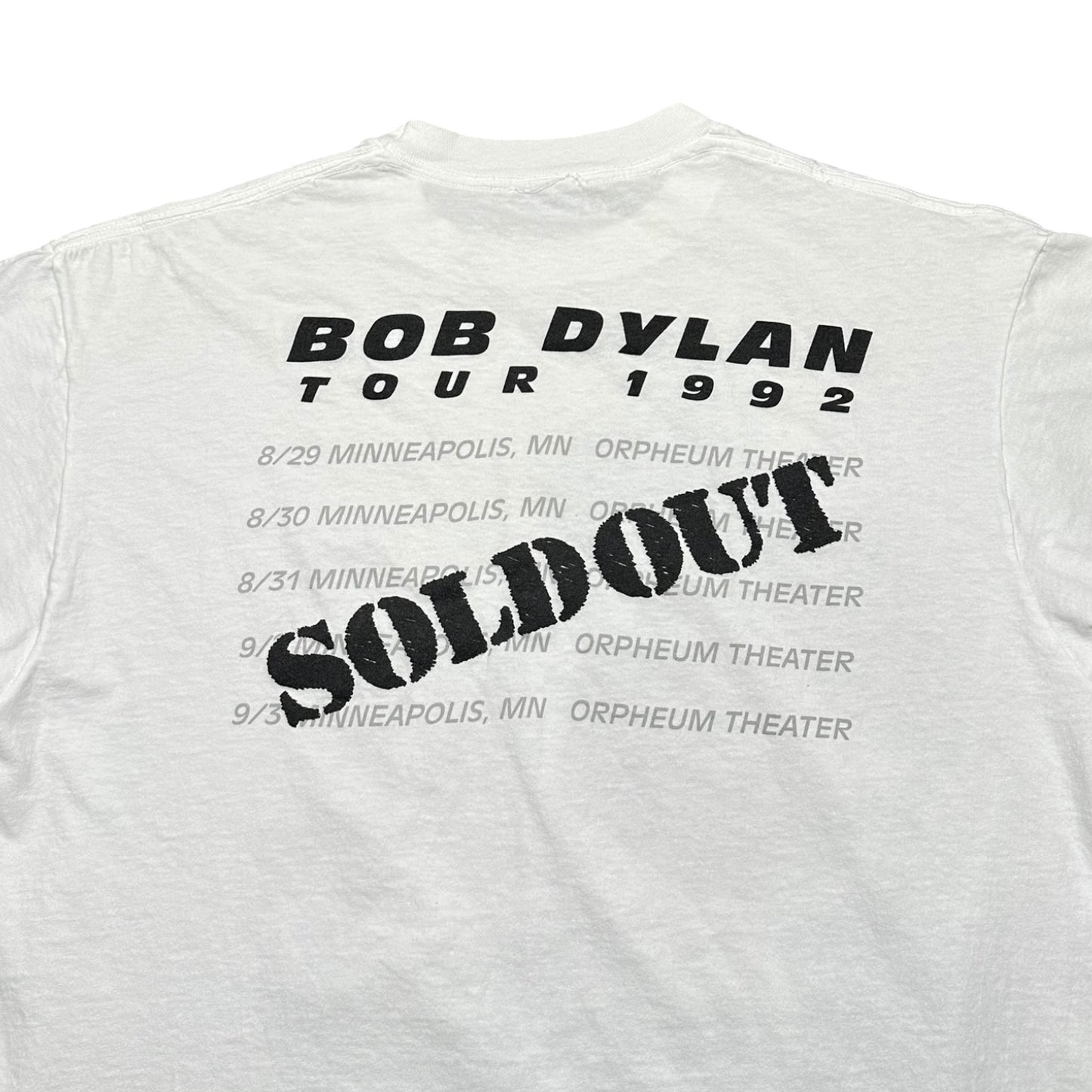 1990s Vintage Bob Dylan 1992 Tour Shirt