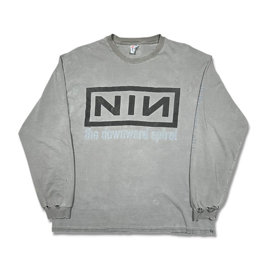 1990s Vintage Nine Inch Nails "The Downward Spiral" Longsleeves Shirt