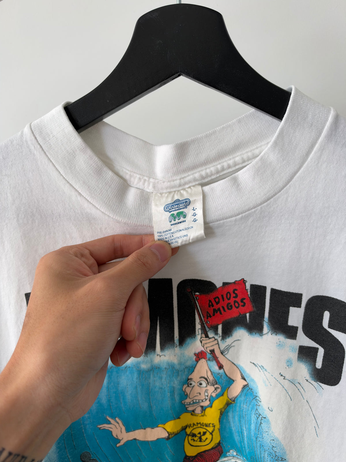 1995 Vintage Ramones "Hey Ho Let's Go" Shirt