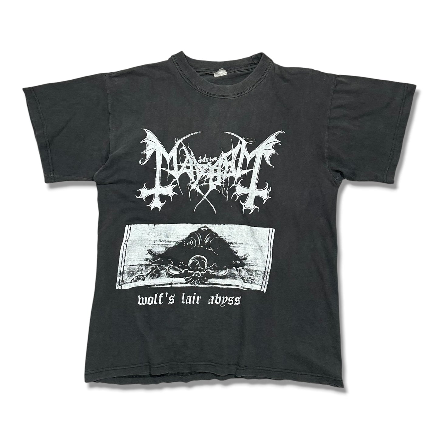 1990s Vintage Mayhem "Wolf's Lair Abyss" Shirt