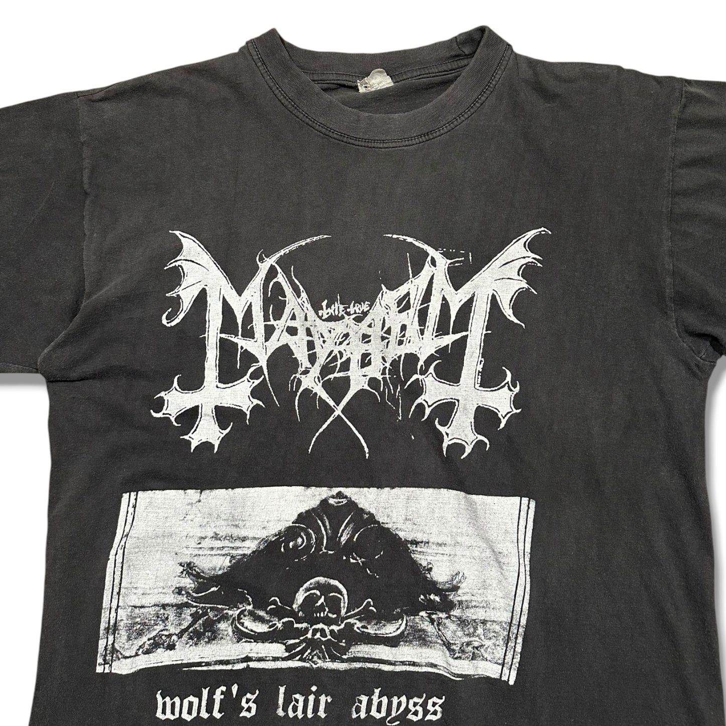 1990s Vintage Mayhem "Wolf's Lair Abyss" Shirt