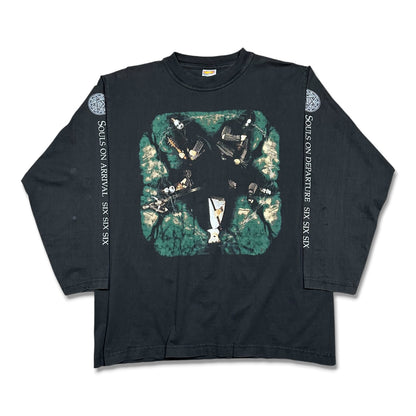 1990s Vintage Dimmu Borgir "The Cunt Hunters Of The Night' Longsleeves Shirt