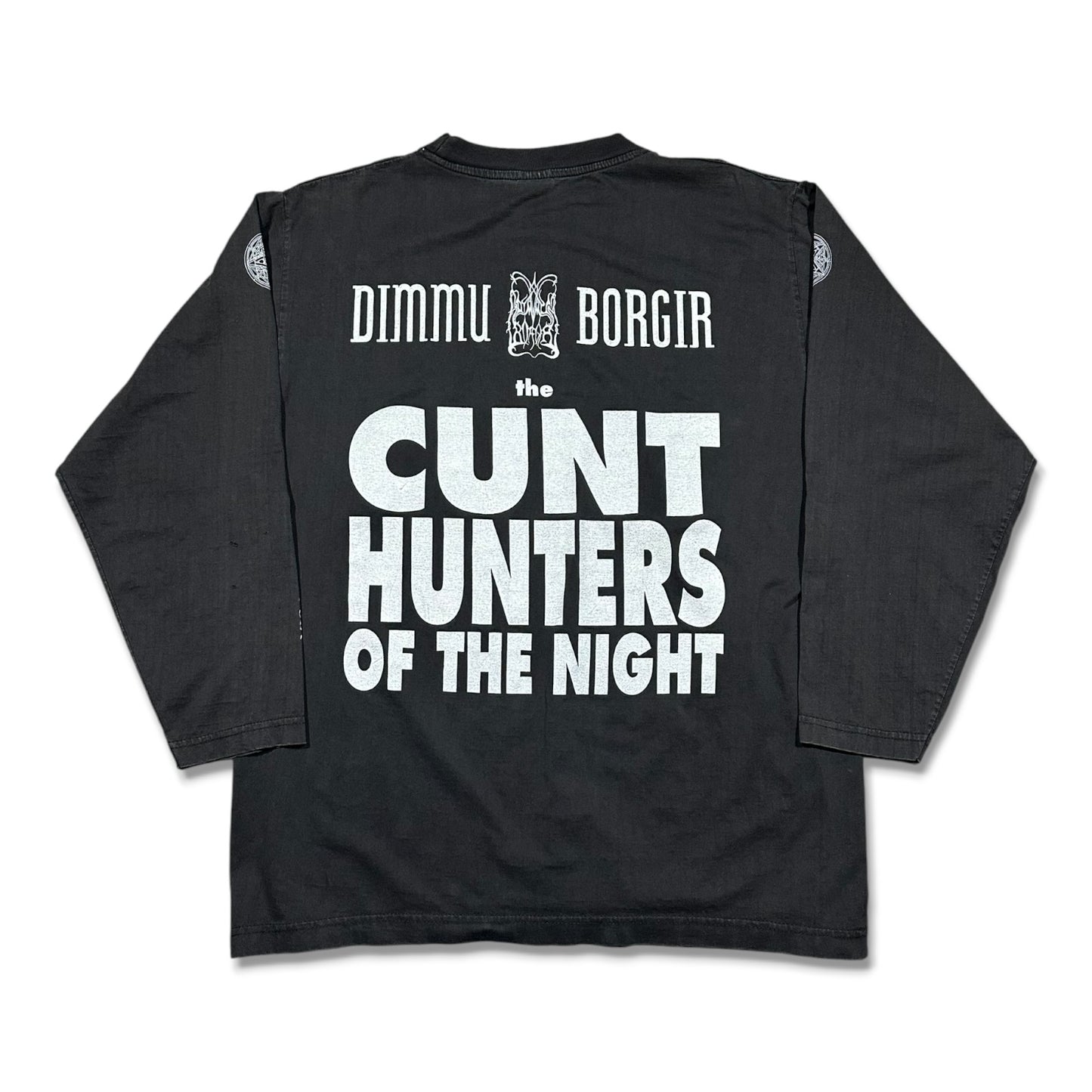1990s Vintage Dimmu Borgir "The Cunt Hunters Of The Night' Longsleeves Shirt