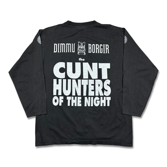 1990s Vintage Dimmu Borgir "The Cunt Hunters Of The Night' Longsleeves Shirt