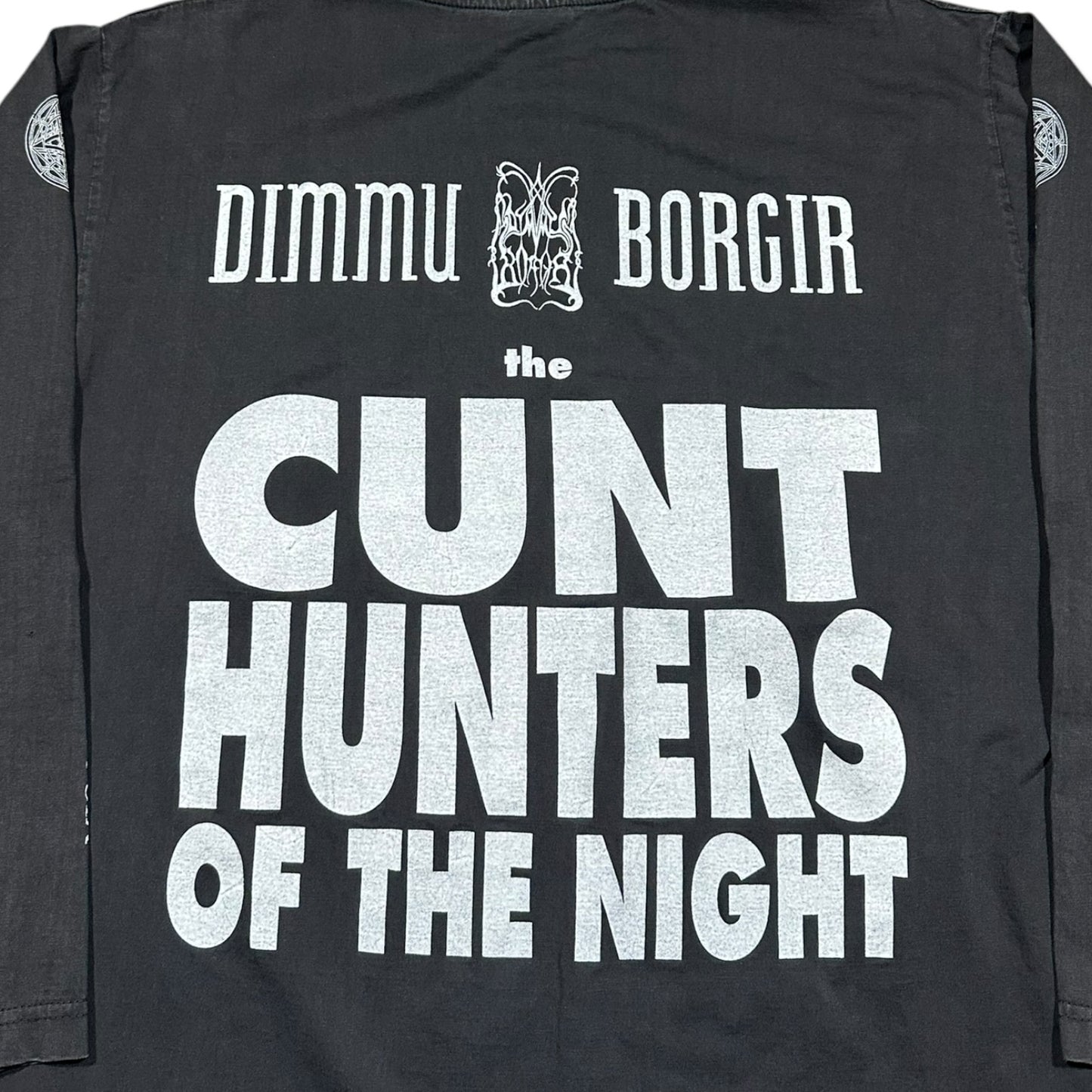 1990s Vintage Dimmu Borgir "The Cunt Hunters Of The Night' Longsleeves Shirt