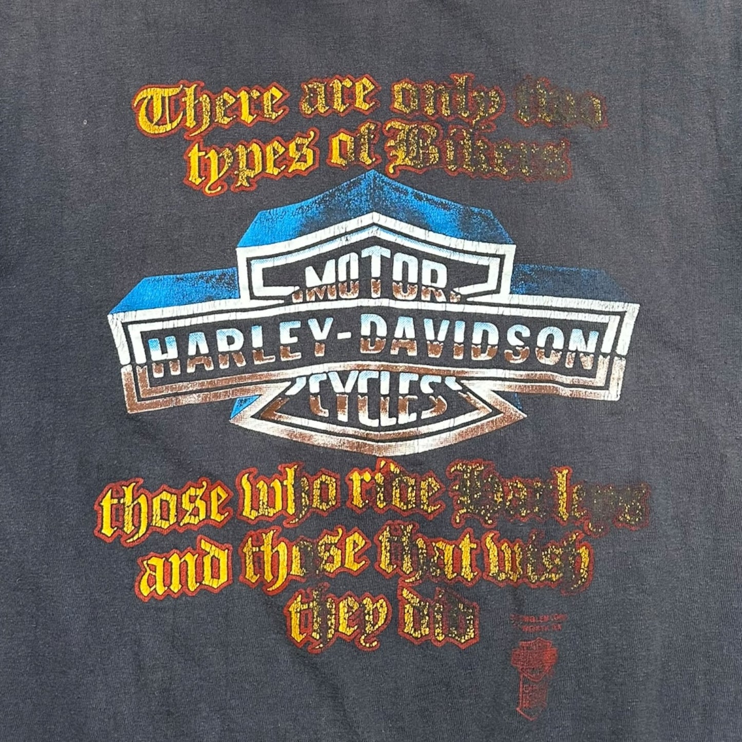 1980s Vintage Harley Davidson 3D Emblem Shirt