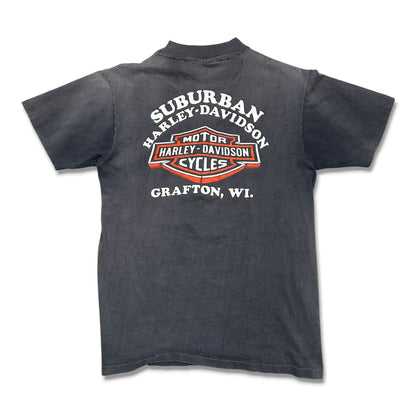 1980s Vintage Harley Davidson 3D Emblem Shirt