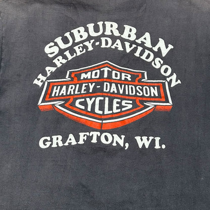 1980s Vintage Harley Davidson 3D Emblem Shirt