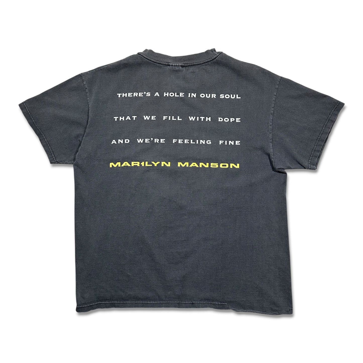1998 Vintage Marilyn Manson "I Don't Like The Drug (But The Drug Likes Me)" Shirt