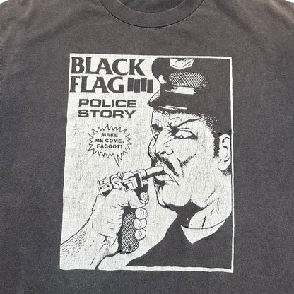 2000s Vintage Black Flag "Police Story" Shirt