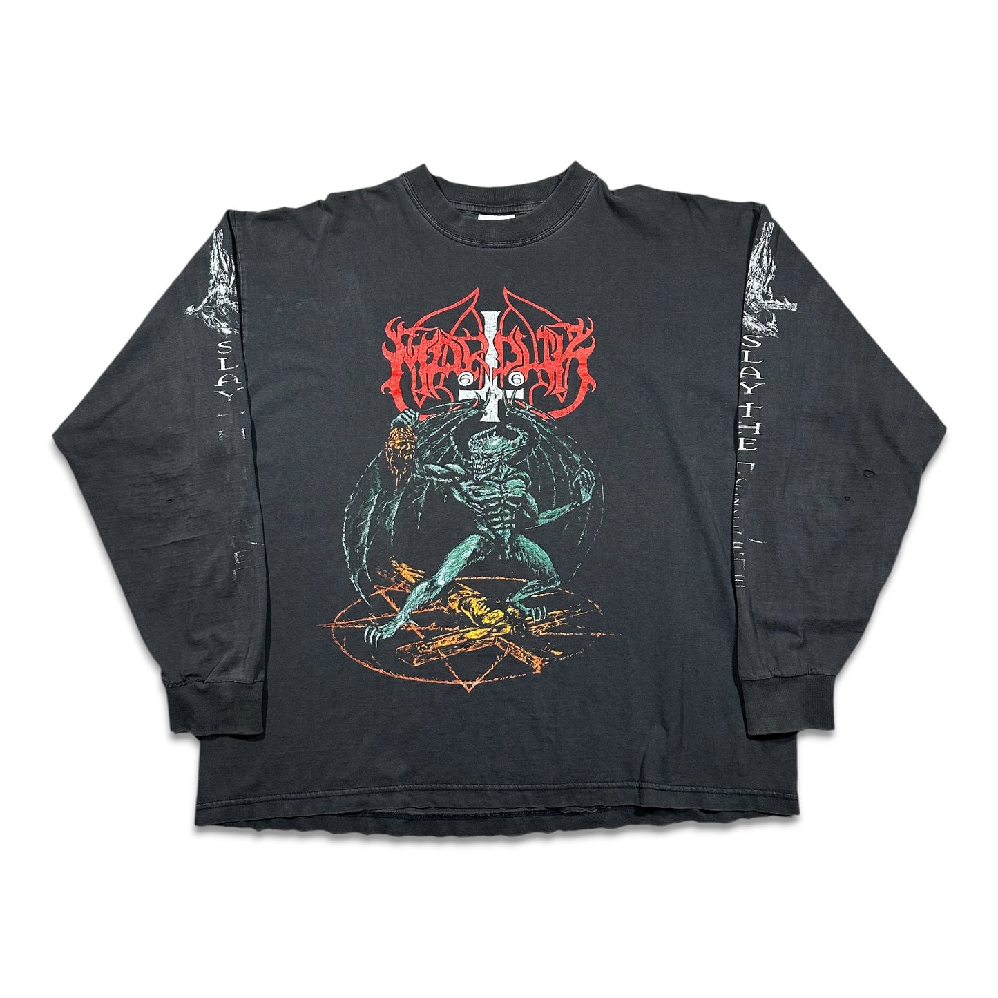 1990s Vintage Marduk "Slay The Nazarene" Longsleeves Shirt