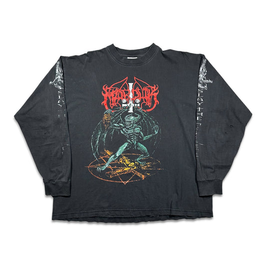 1990s Vintage Marduk "Slay The Nazarene" Longsleeves Shirt
