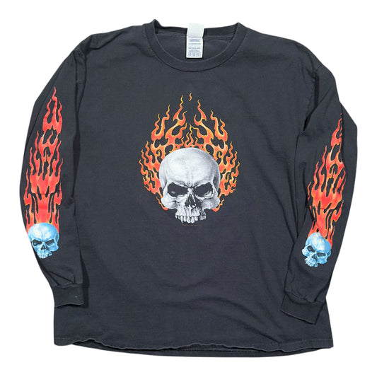 2000s Vintage Skull & Flame Longsleeves
