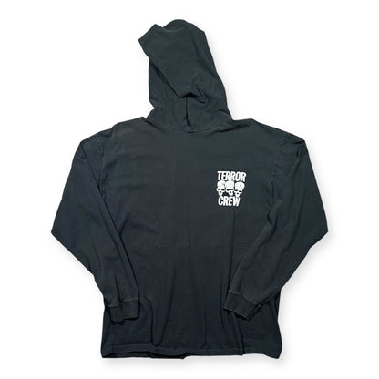 1990s Vintage Don Rock "Terror Worldwide" Hooded Longsleeves Shirt