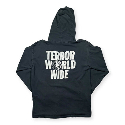 1990s Vintage Don Rock "Terror Worldwide" Hooded Longsleeves Shirt